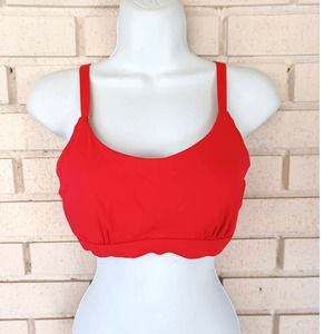ATHLETA Red Bikini Swim Top